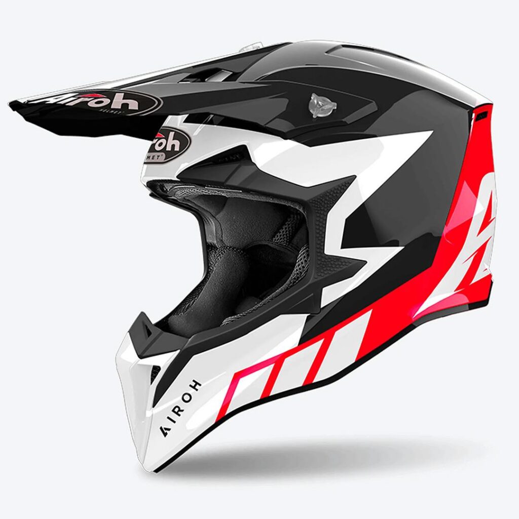 Airoh Wraaap Motocross Helmet Reloaded Red Gloss