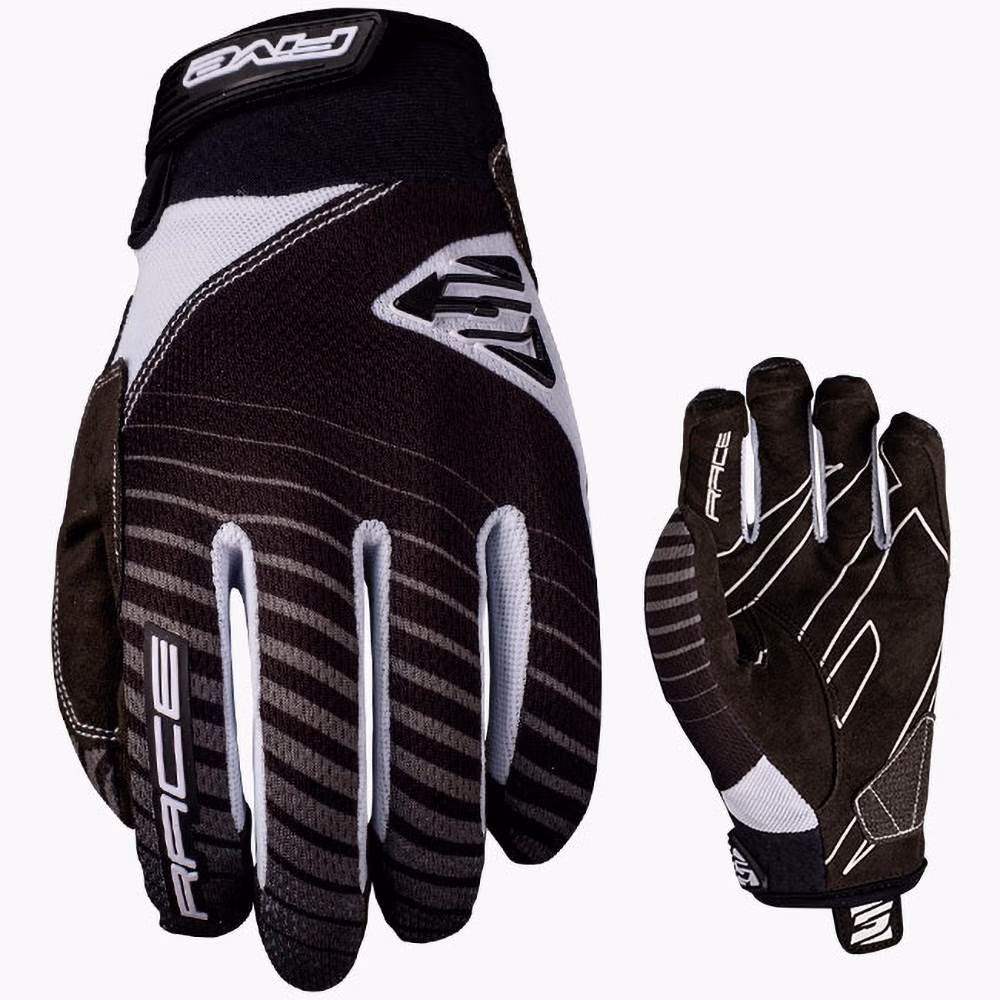 FIVE Race BMX Gloves Black/White