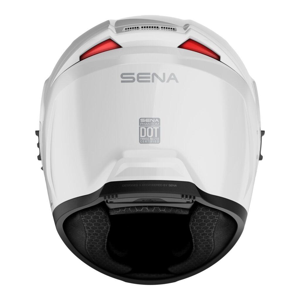 Sena Phantom Smart Road Helmet with Mesh Comms Gloss White
