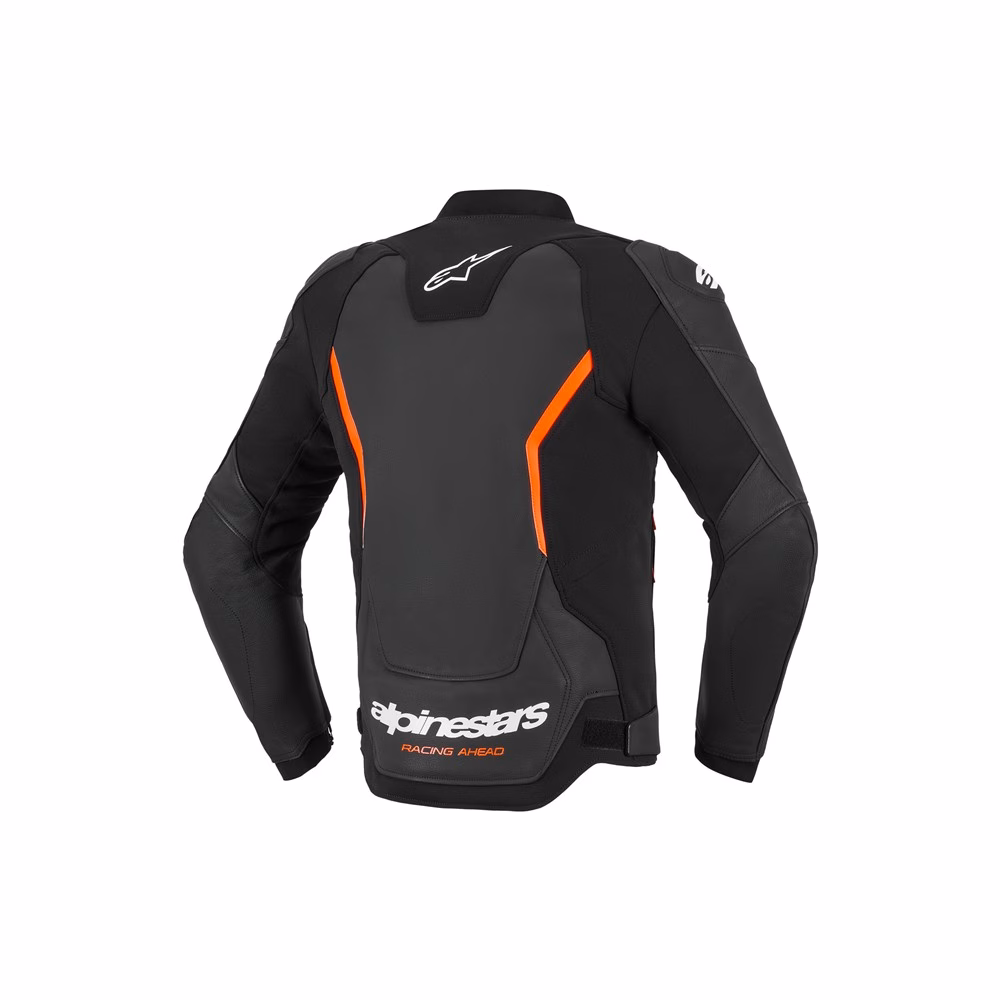 Alpinestars GP Force v2 Leather Road Jacket Black/Red Fluoro