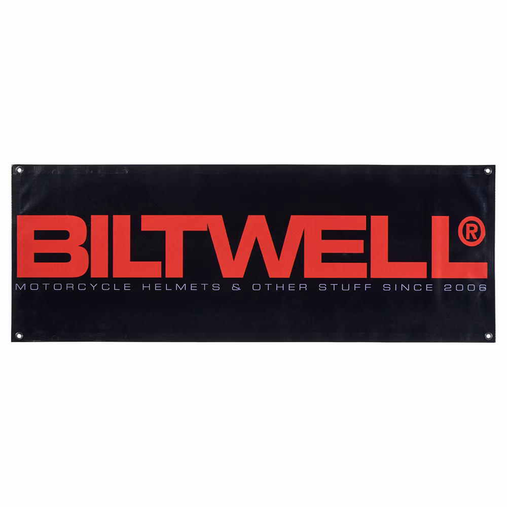 Biltwell Shop Banner 123x45cm Racing Black/Red
