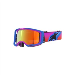Alpinestars Vision 8 Corp Motocross Goggle UCLA Blue/Purple/Orange - Mirror Red Lens - Image 1