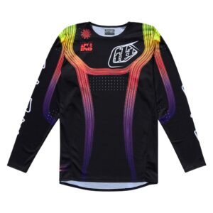 Troy Lee Designs SE Pro Striples Motocross Jersey Black/Multi Youth - Image 2
