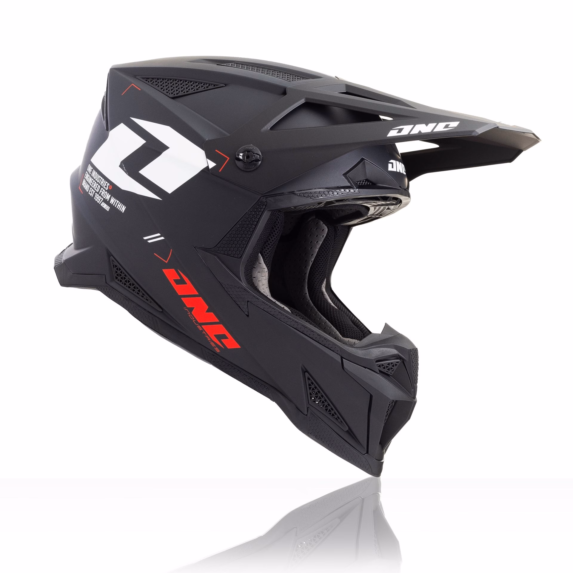One Industries X-297 Focus Motocross Helmet Black/White - Image 1
