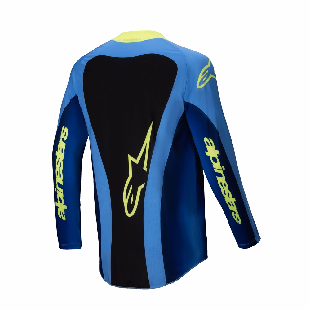 Alpinestars Techstar Melt Motocross Jersey Yellow Fluoro/Blue