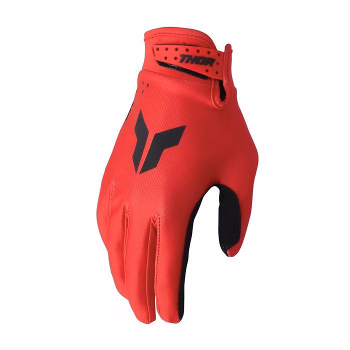 Thor MX Launchmode Split Motocross Gloves Youth Red
