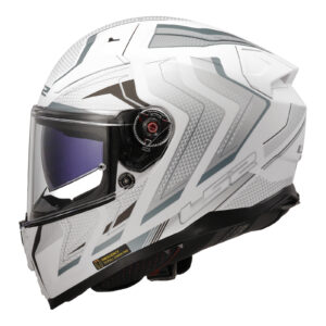 LS2 FF811 Vector II Alizer Road Helmet Matte White / Silver - Image 2