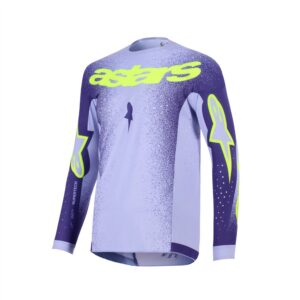 Alpinestars Supertech Scenz Motocross Jersey Purple/Yellow Fluoro - Image 1
