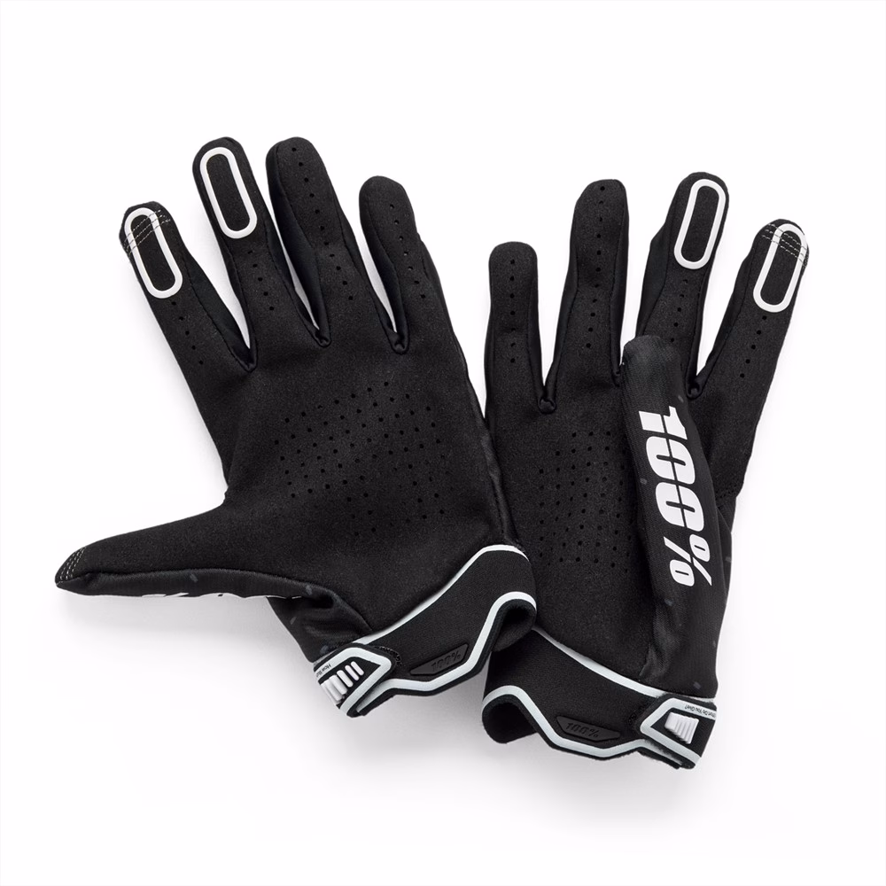 100% Ridefit Motocross Gloves Black