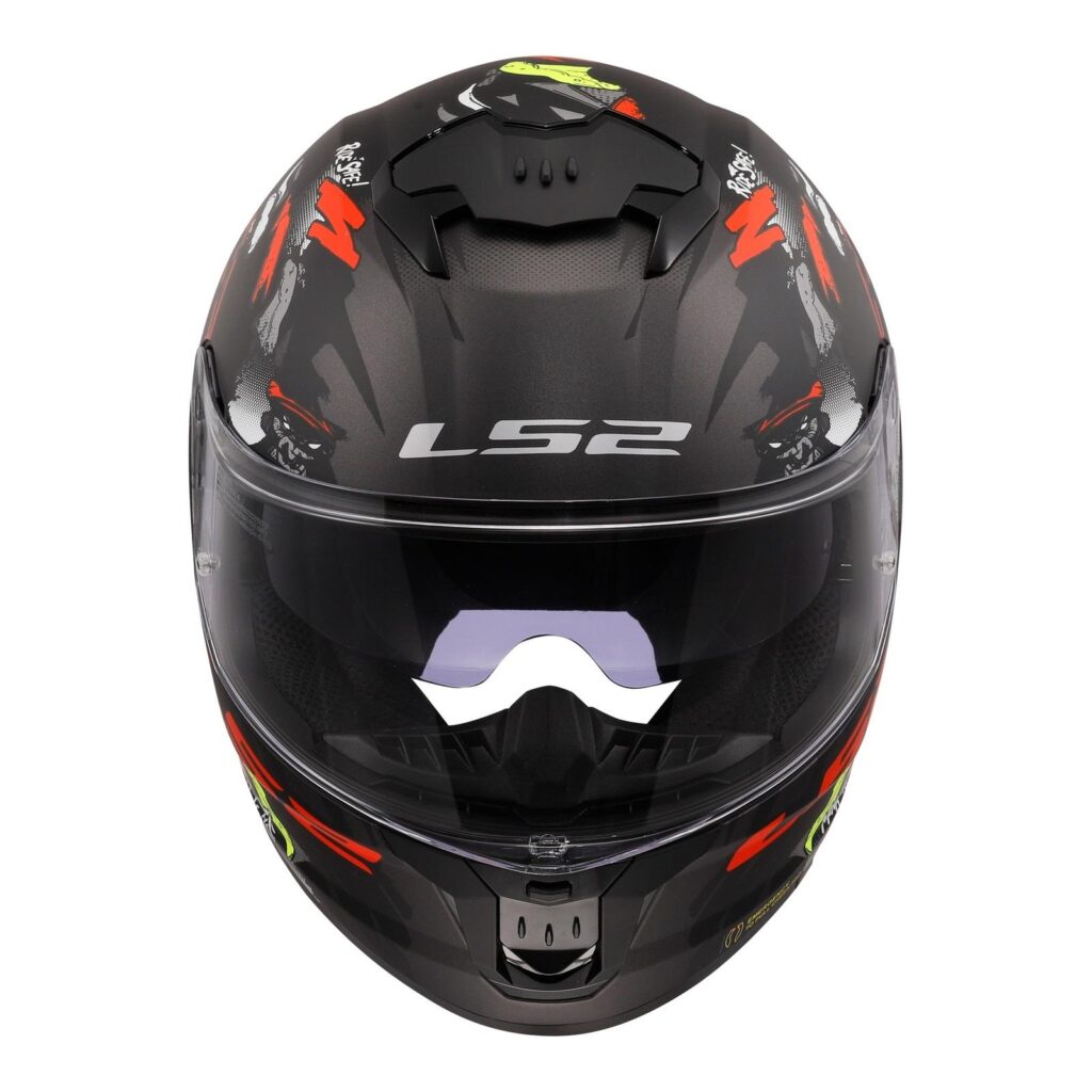 LS2 FF808 Stream II Angry Monkey Road Helmet Matte Black / Red