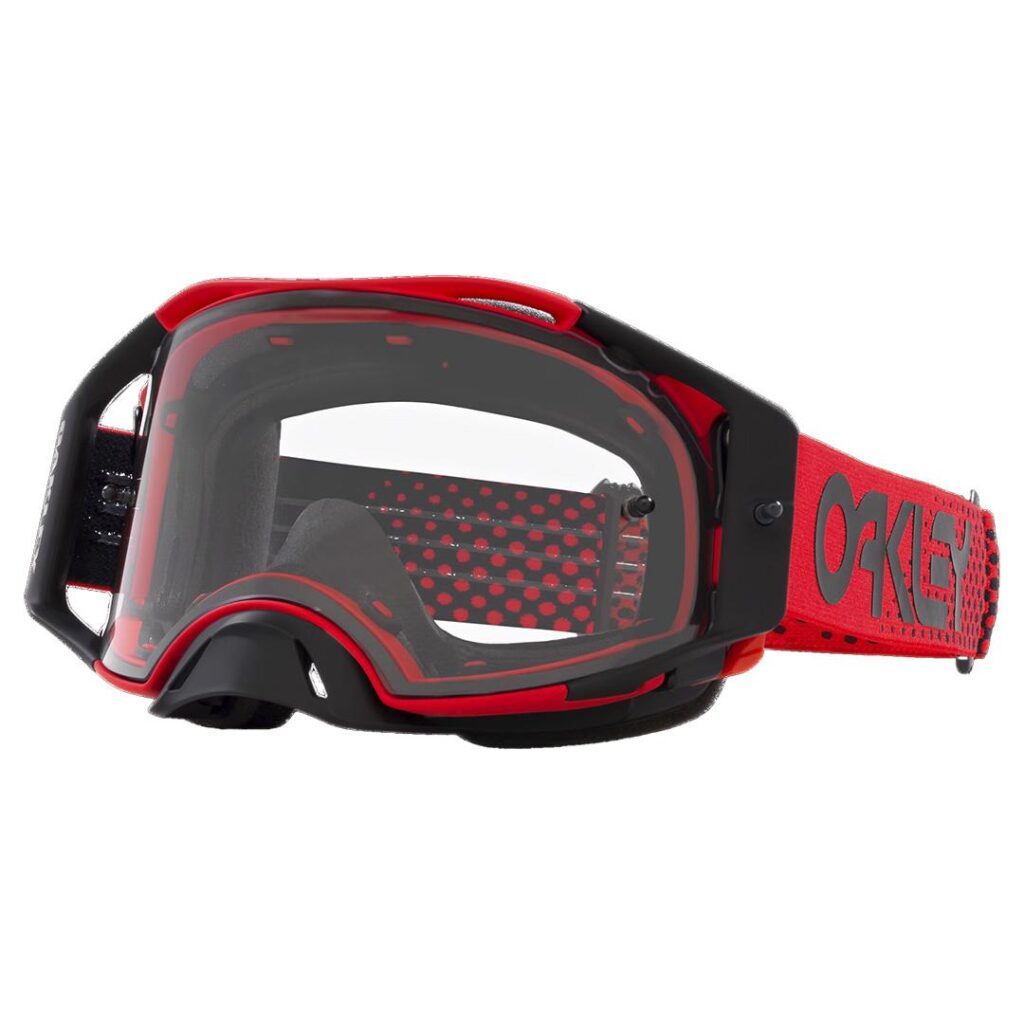Oakley AirBrake Motocross Goggle Moto Red B1B w/ Clear Lens