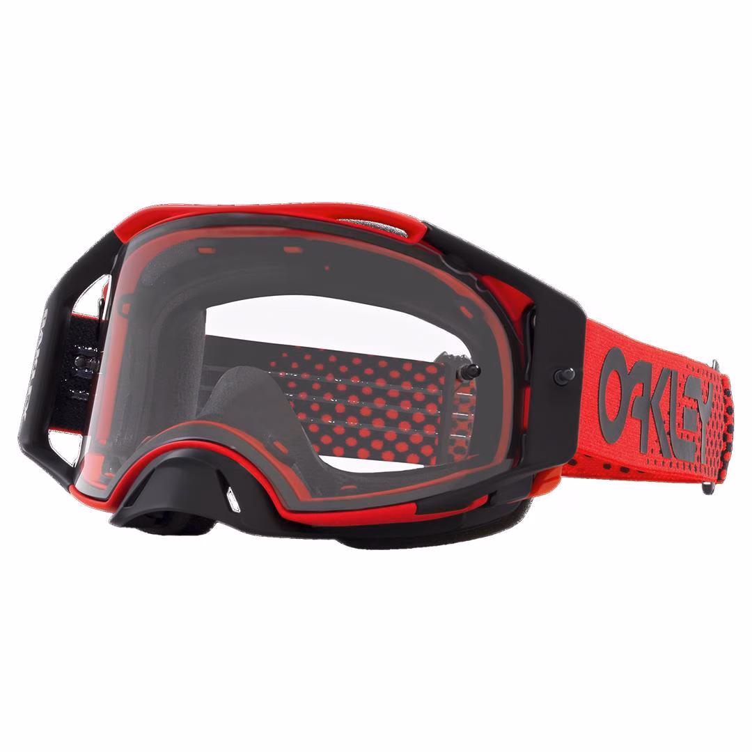 Oakley AirBrake Motocross Goggle Moto Red B1B w/ Clear Lens - Image 1