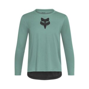 Fox Youth Ranger Fox Head Long Sleeve Jersey Pine Green - Image 1