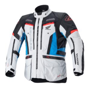 Alpinestars Honda Bogota Pro Drystar Adventure Jacket Ice Gray/Blue/Bright Red - Image 1