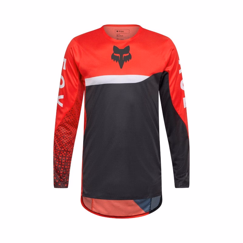 Fox Flexair Fracture Motocross Jersey Fluro Red