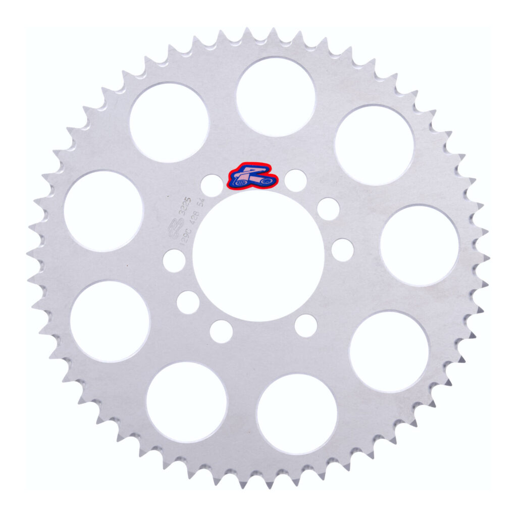 Renthal Sprocket Rear Silver 54T Alloy 7075 T6 Grooved Yamaha