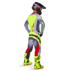Alpinestars Techstar Melt Motocross Jersey Bright Red/Grey - Image 5