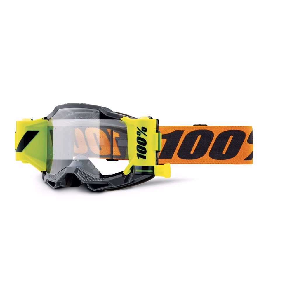 100% Accuri 2 Forecast Motocross Goggle Orange - Clear Lens