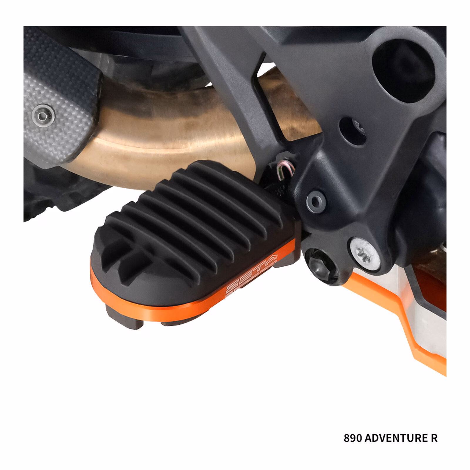 Zeta Adventure Foot Pegs KTM – Orange - Image 2