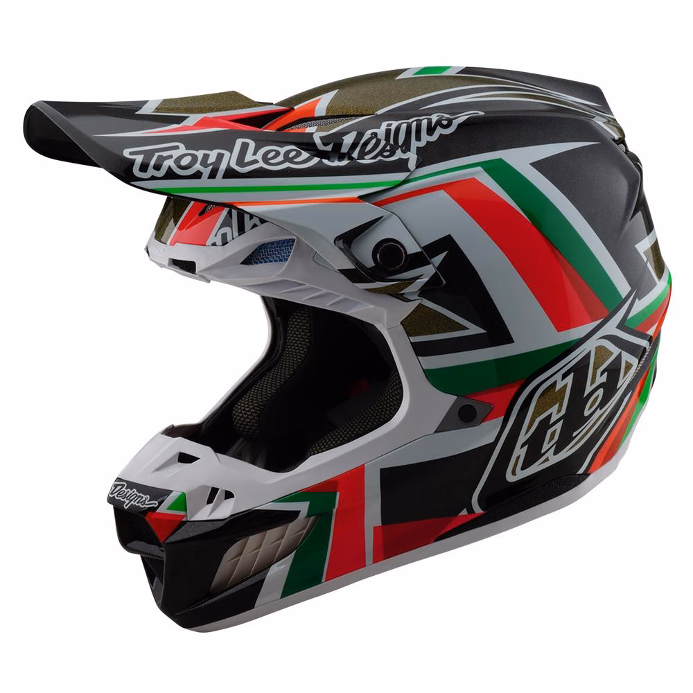 Troy Lee Designs SE5 ECE Carbon Labyrinth Motocross Helmet Black