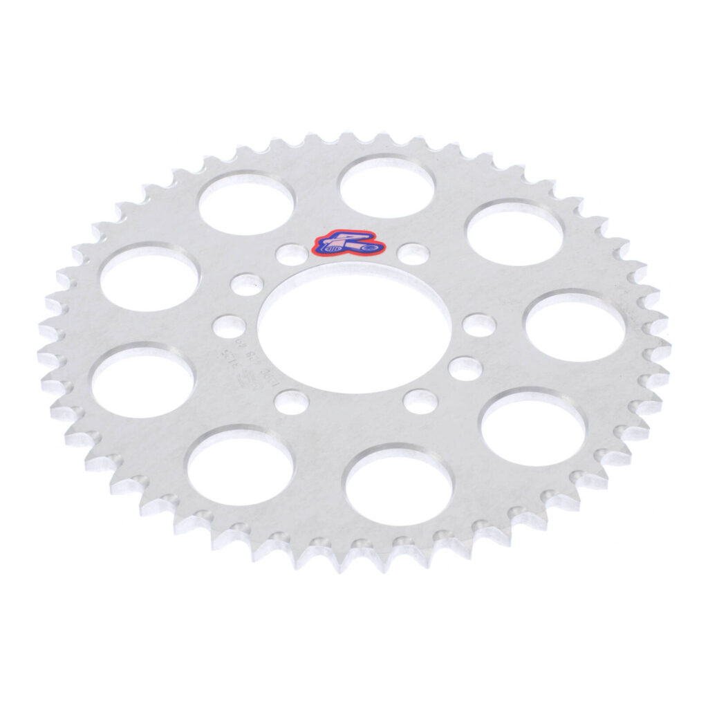 Renthal Sprocket Rear Silver 49T Alloy 7075 T6 Grooved Yamaha