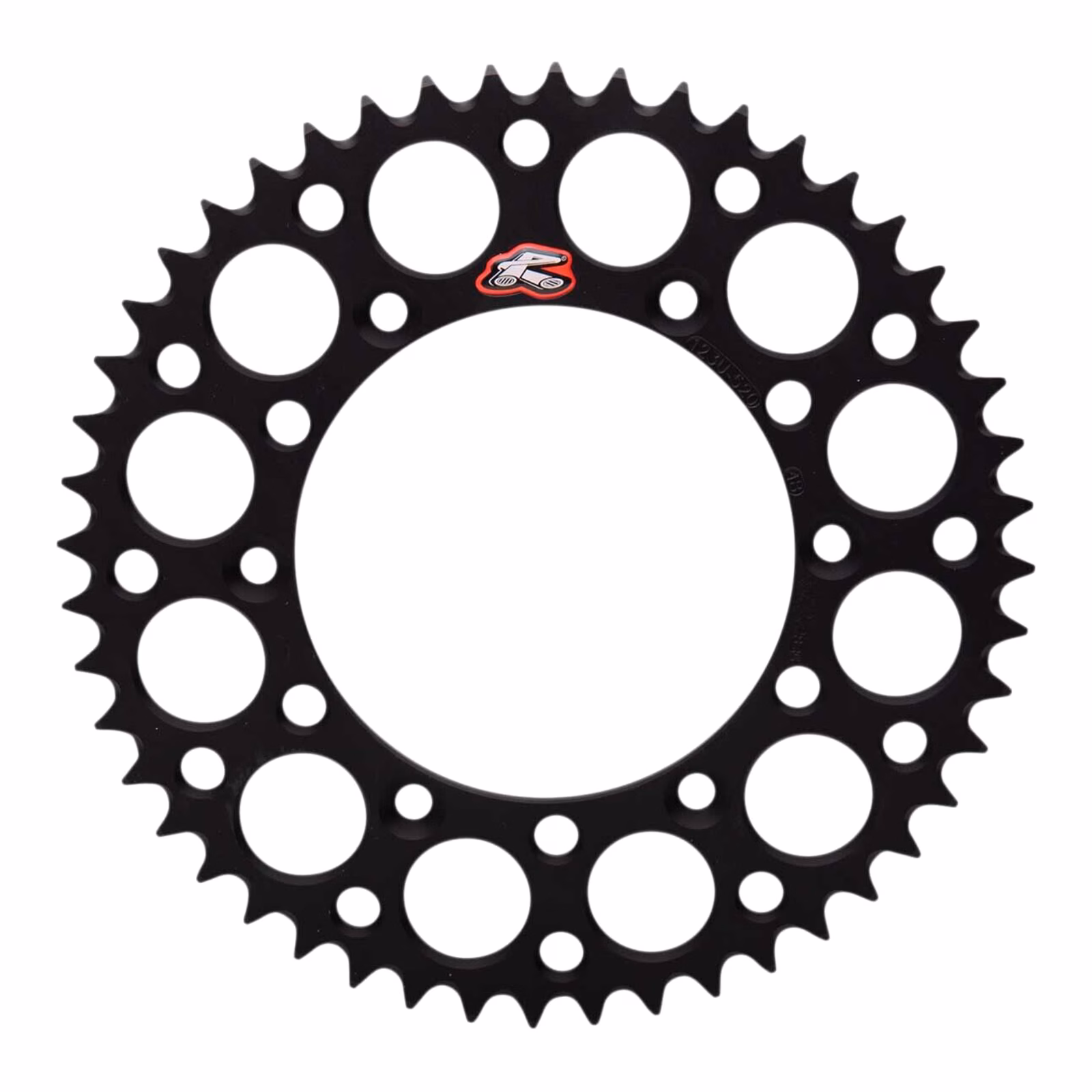 Renthal Sprocket Rear Black 50T Alloy 7075 T6 Grooved - Image 1