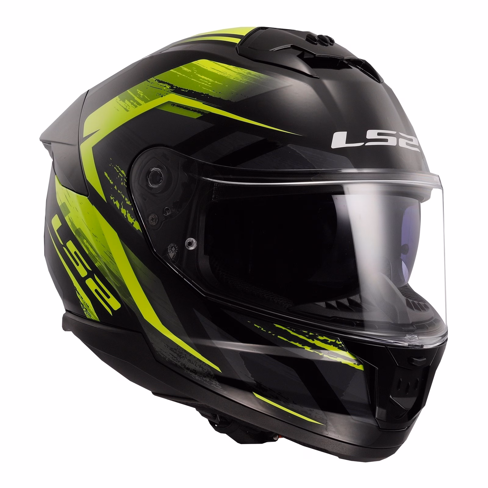 LS2 FF808 Stream II Fury Road Helmet Black / Hi-Viz Yellow - Image 6