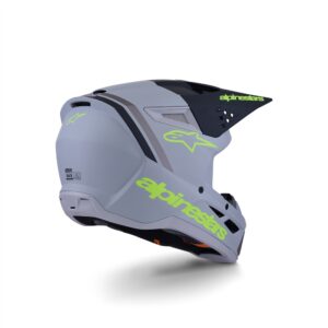 Alpinestars S-M3 Radium Motocross Helmet Gray/Black/Yellow Fluoro Matte - Image 2