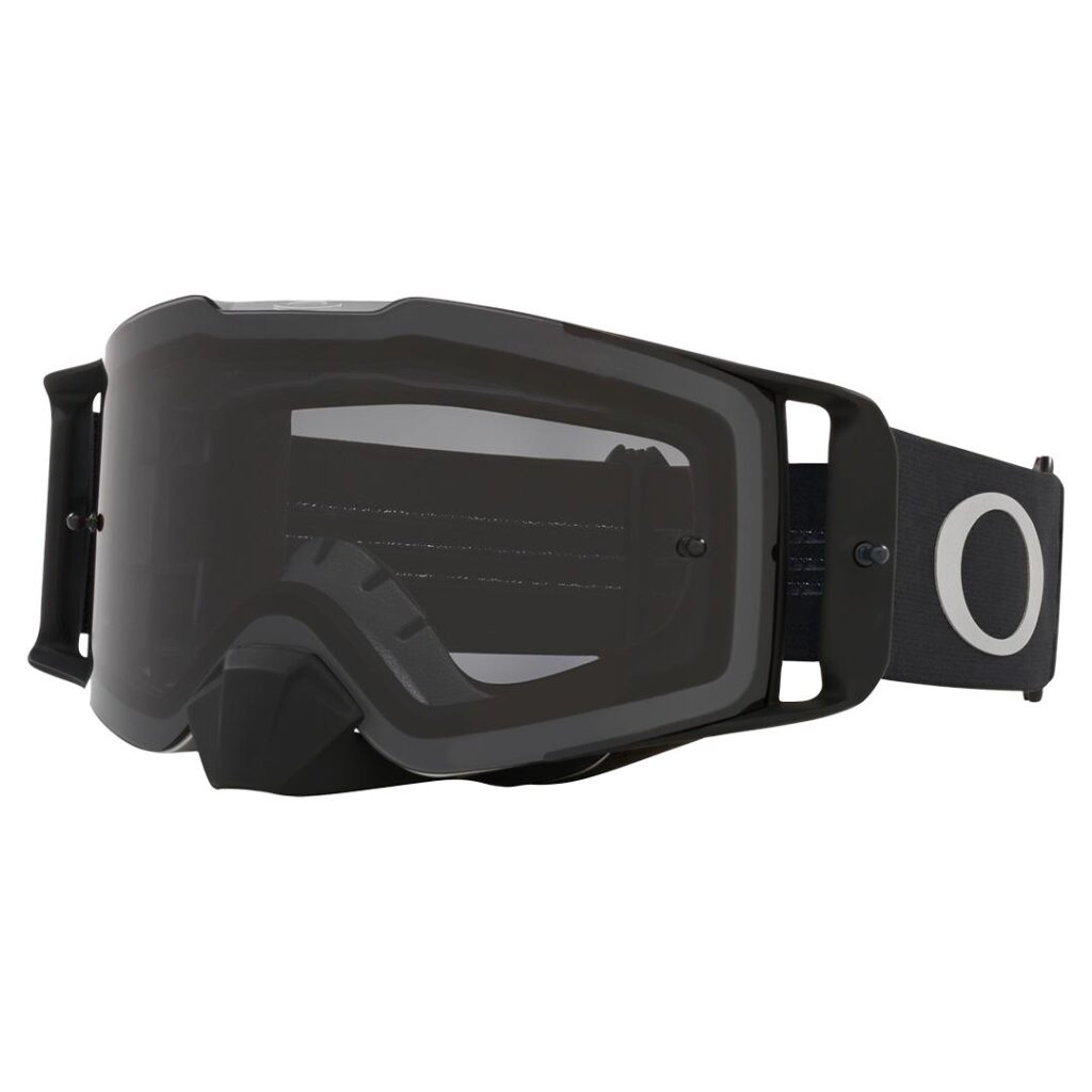 Oakley Front Line Motocross Goggles TuffBlocks Blk/Gunmetal w/ Dark Grey Lens
