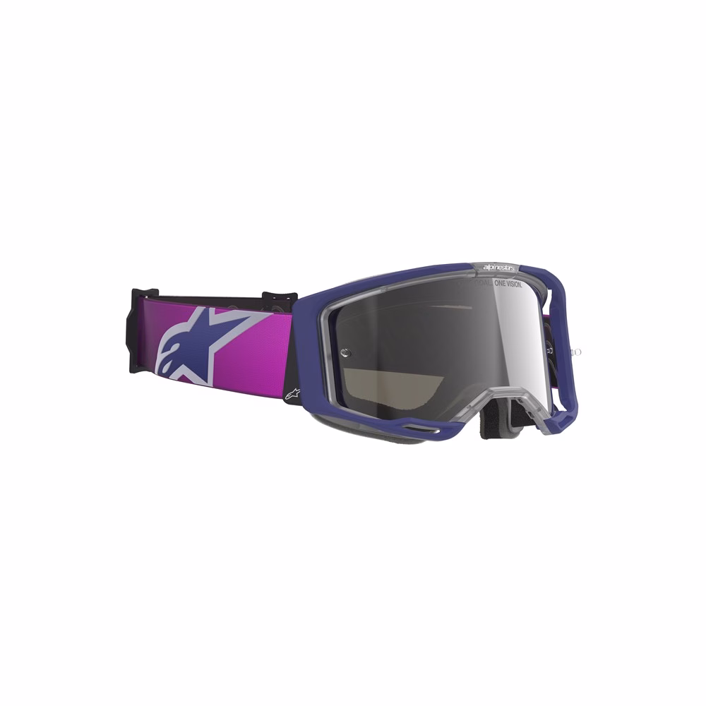 Alpinestars Vision 8 Corp Motocross Goggle Purple/Light Gray - Mirror Silver Lens