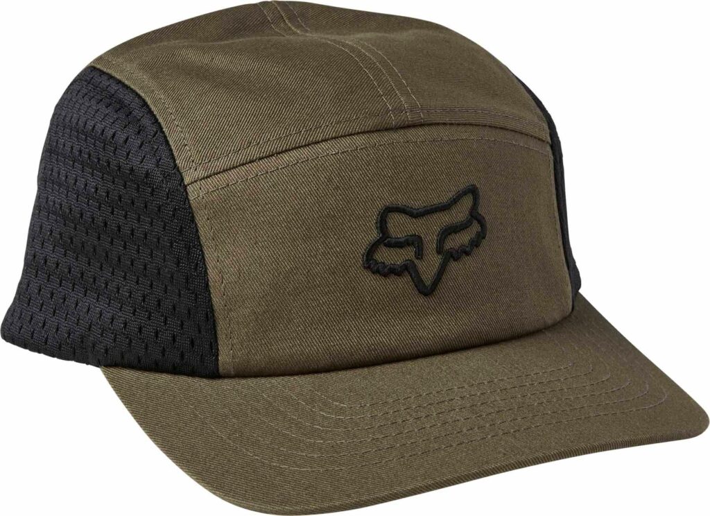 Fox Side View 5 Panel Cap Olive Green