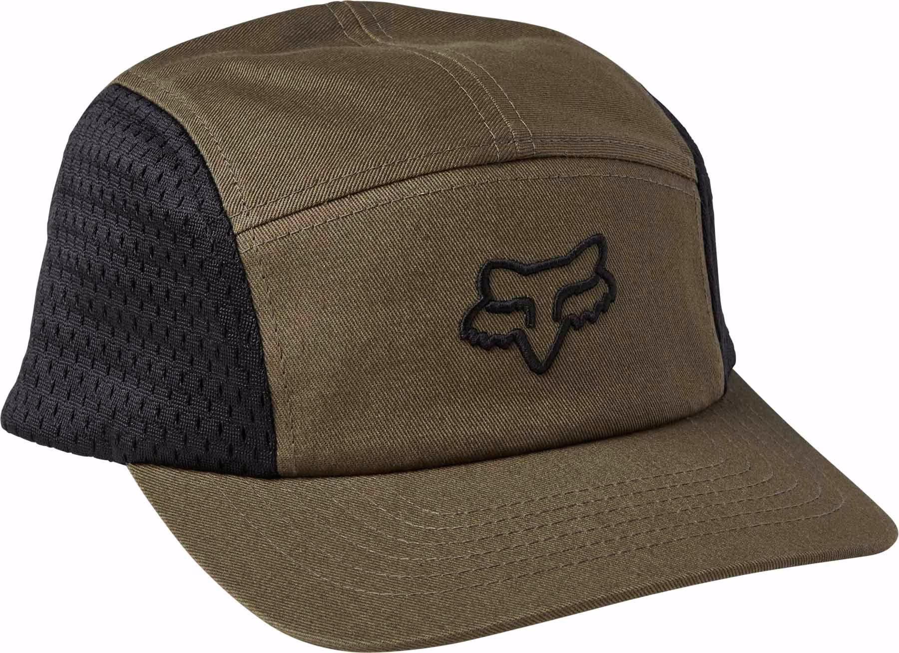 Fox Side View 5 Panel Cap Olive Green - Image 1