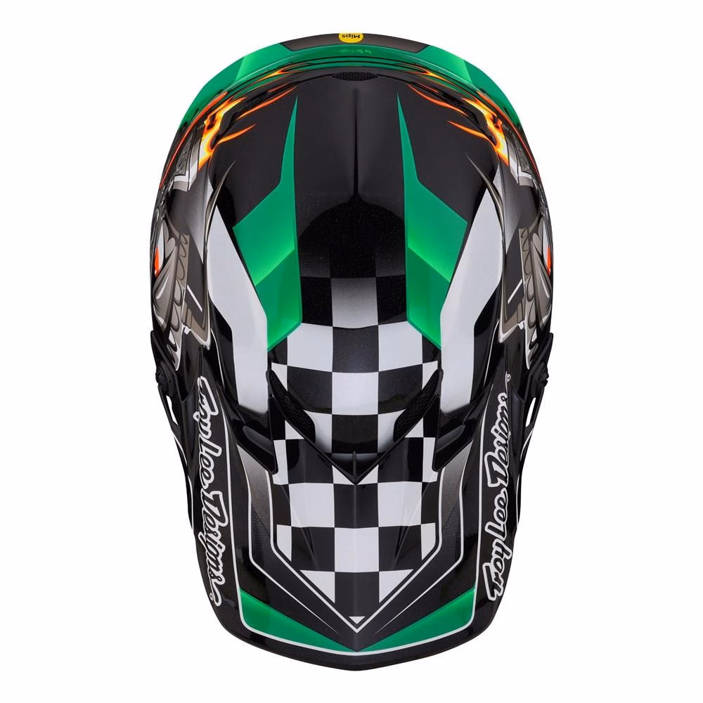 Troy Lee Designs SE4 Polyacrylite Motocross Helmet Carb Green