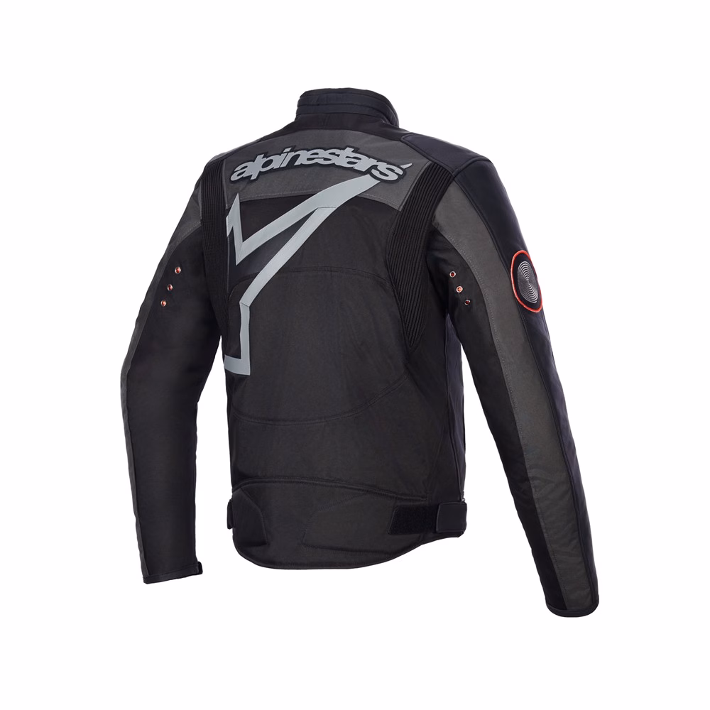 Alpinestars Axton Leather/Textile Motocross Jacket Black/Anthracite/Red/Tangerine
