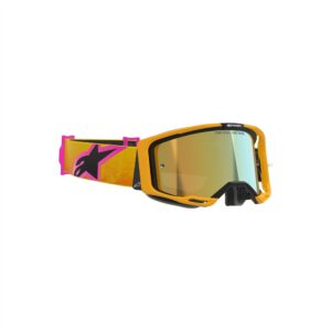 Alpinestars Vision 8 Corp Motocross Goggle Orange/Yellow/Pink - Mirror Gold Lens - Image 3