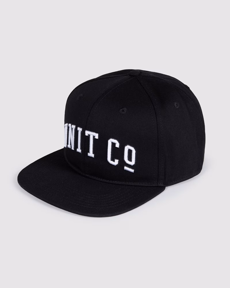 UNIT Team Flat Peak Snapback Cap Black