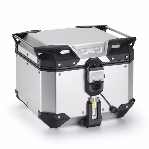 GIVI MONOKEY TOP BOX 42LT OUTBACK EVO ALU ANODISED -LOCK SEPARATE