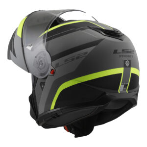 LS2 FF908 Strobe II Monza Flip Front Helmet Matte Black / Hi-Vis Yellow - Image 3