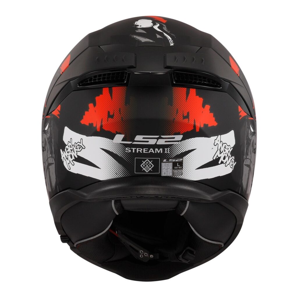 LS2 FF808 Stream II Angry Monkey Road Helmet Matte Black / Red
