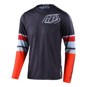 Troy Lee Designs GP Air Warped Motocross Jersey Charcoal / Orange - Image 1