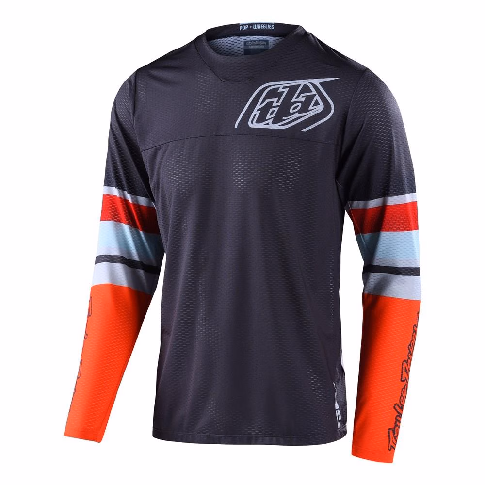 Troy Lee Designs GP Air Warped Motocross Jersey Charcoal / Orange