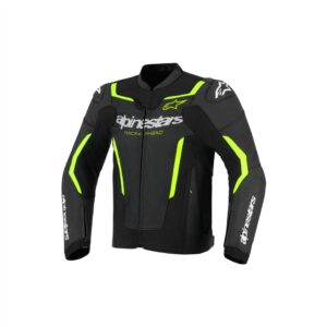 Alpinestars GP Force v2 Leather Jacket Airflow Black/Yellow Fluoro - Image 1