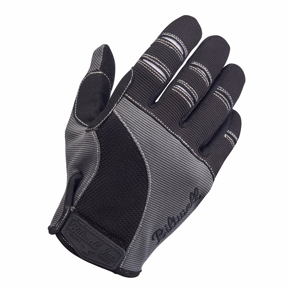 Biltwell Textile Moto Gloves Grey/Black