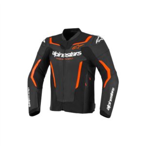 Alpinestars GP Force v2 Leather Road Jacket Black/Red Fluoro - Image 1