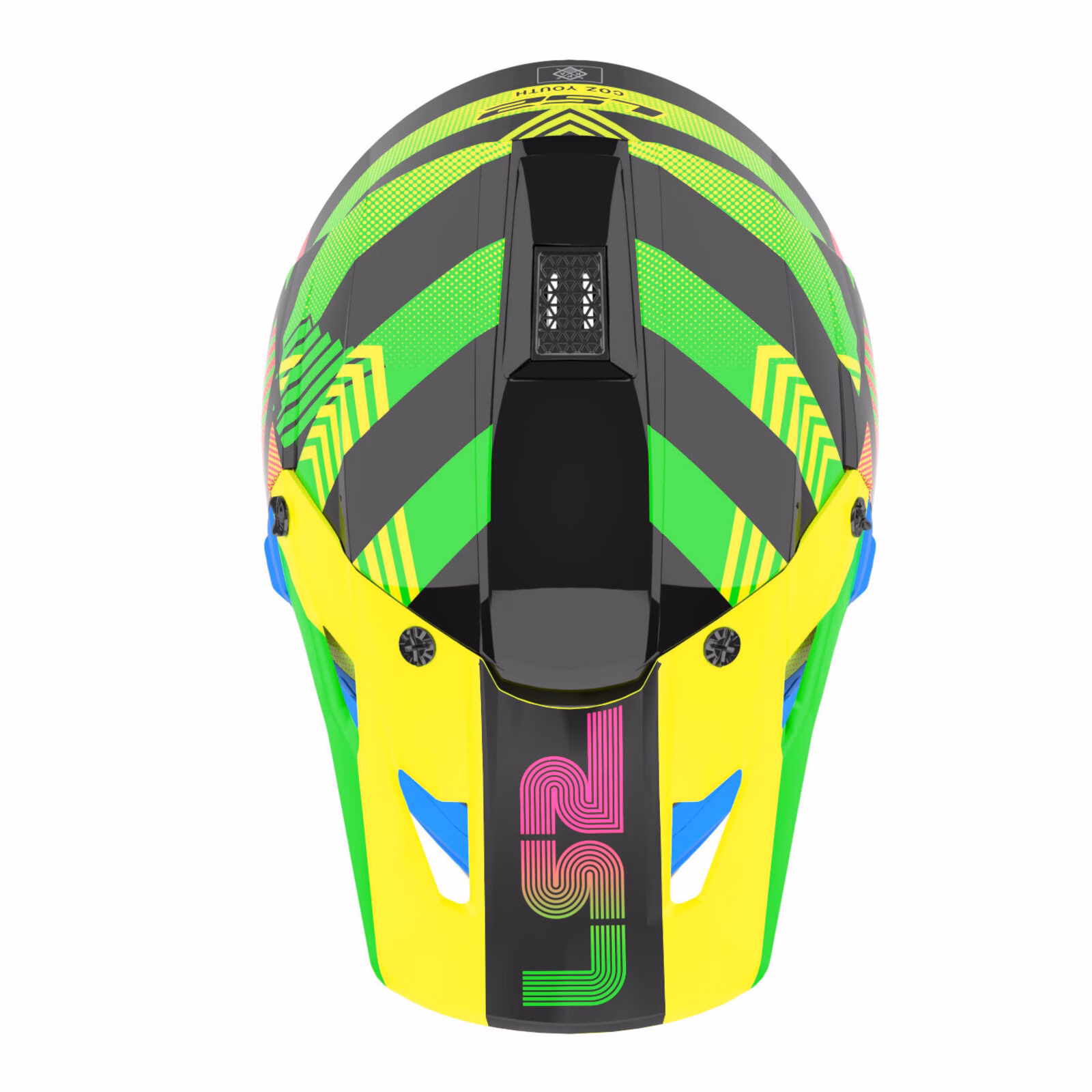 LS2 MX706J COZ Motocross Helmet Youth Chromatic Black / Hi-Vis Pink - Image 3