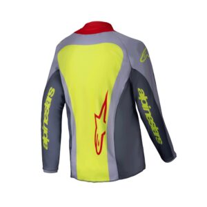 Alpinestars Youth Racer Melt Motocross Jersey Bright Red/Gray - Image 2