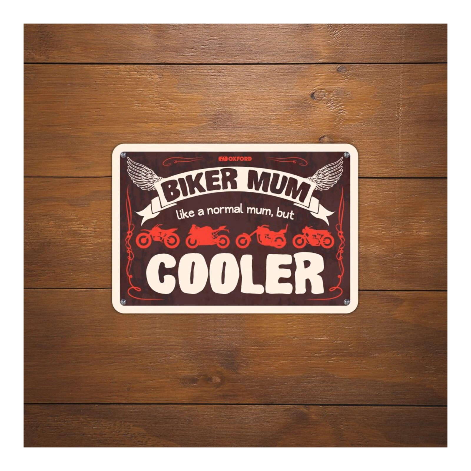 Oxford Garage Metal Sign: "Biker Mum Cooler" - Image 2