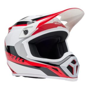 Bell MX-9 MIPS Rift Motocross Helmet Red/White - Image 1