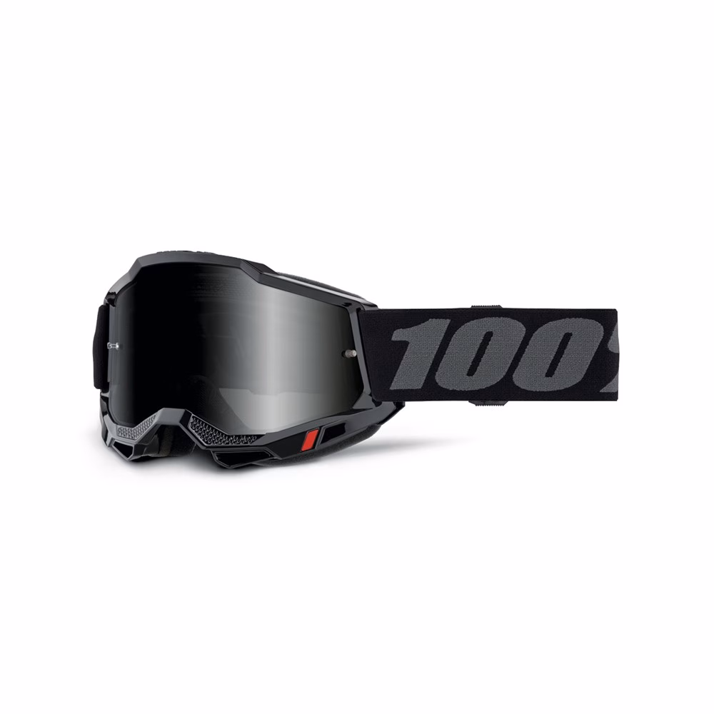 100% Accuri 2 Sand Motocross Goggles Black - Smoke Lens
