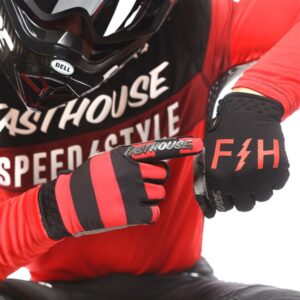 Fasthouse Speed Style Akin Motocross Glove, Black/Red - Image 4